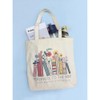 KUKUPACK Cute Canvas Book Tote Bag with Pocket, Book Lovers