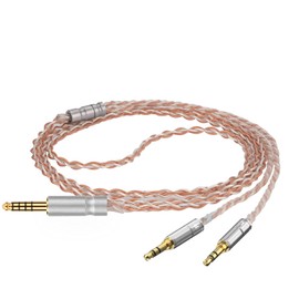 Geekria Apollo 5N Monocrystalline Copper Surface Silver Plated Upgraded Cable for HIFIMAN SUSVARA UNVEILED, SUNDARA HE4XX 400i HE1000V2, Denon DENONs AH-D600 AH-D7200 and More Headphones, Balance