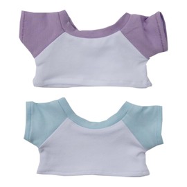 niannyyhouse 10 cm 15 cm 20 cm Plush Doll Clothes Colour Blocking T-Shirt Undershirt Soft Stuffed Plush Toy Dress Up Accessories (A5, 10 cm)