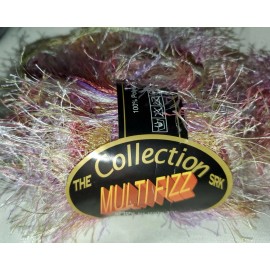 Kertzer Collection Multi Fizz Eyelash Yarn #605 Pink Lilac Lime Multicolor Made in Italy