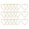 sourcing map 18 Pcs Open Bezel, Heart Resin Bezels Pendants