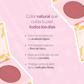 TEIA COSMETICOS Rubor cremoso libre de talco con aceite de jojoba y betabel orgánico (Selene)