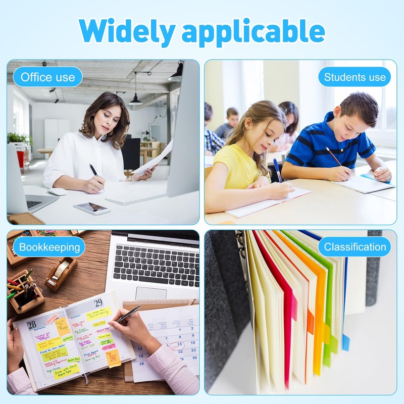 DIYEAH 10 PCS Tab Sorter 6 Holes Plastic Label Index