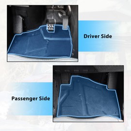 KEWISAUTO TPE Front Floor Mat for Polaris Xpedition XP/ADV 2024, Custom Fit Rubber Front Row Floor Mat Slush Liners for 2024 Polaris Xpedition XP XP5/ ADV ADV5 Accessories (2PCS)