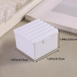 FSpronail 1pcs Nail Brush Washing Box,Multifunctional Nails Brush Acrylic Liquid Powder Sequin Removal Cleaning Plastic Cleaner Case with Lid,2-in-1 Nail Cleaning Box for Pen Washing and Holder(white)