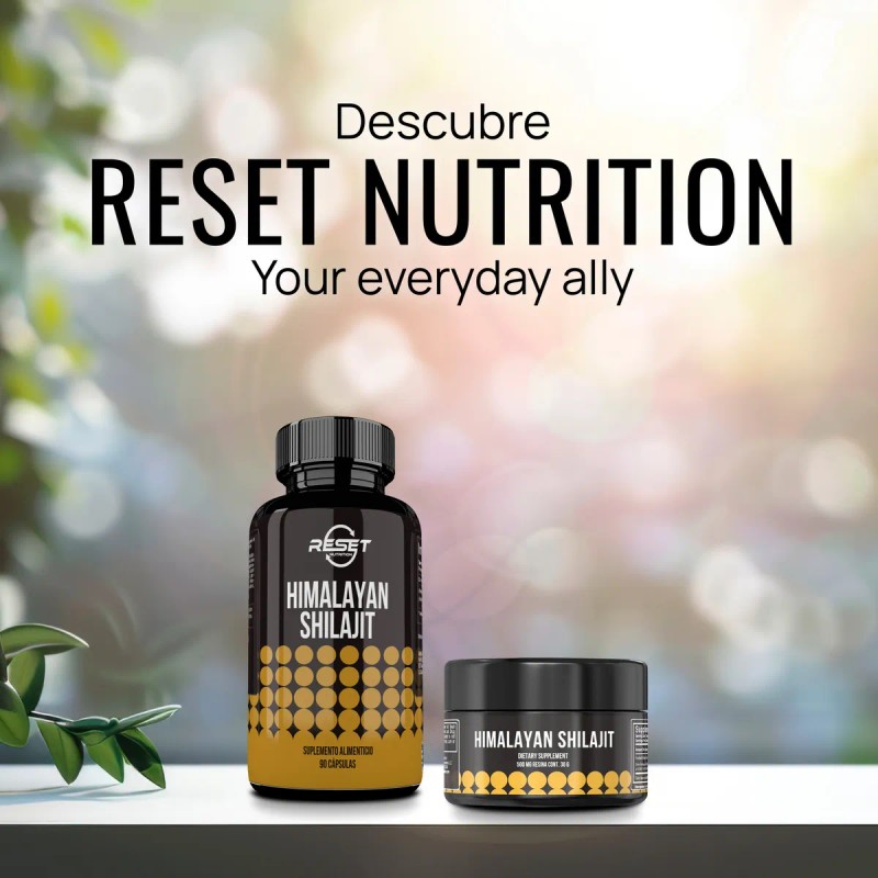 Reset Nutrition Himalayan Shilajit Energía Vitalidad 90 Cáps Sabor Sin