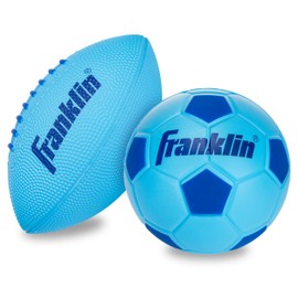 Franklin Sports Kids Foam Sports Balls - Mini Foam Footballs + Soccer Balls - Indoor + Outdoor Soft Toy - Backyard + Practice - Assorted Colors
