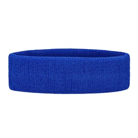 GOGO Sports Headband Sweatband Athletic Terry Cloth Head Band Royal Blue
