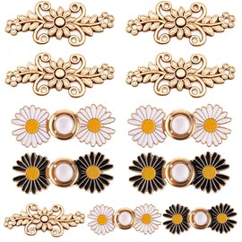 15Sets Jean Button Pins Tighten Waist Button,Adjustable Waist Buckle Extender For Jeans,No Sewing Required Reusable Jean Buttons Pant Waist Tightener for Replacement Jean Pants