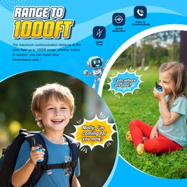 Kids Walkie Talkies Toys for Boys: comedyfun Mini Robots Walkies Talkies 2 Pack Boys Toy for 3 4 5 6 7 8 Year Old Camping Outdoor Games Christmas Birthday Gifts Age 4 5 6 7 8 Year Old Stocking Stuffer