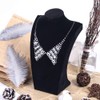 Coward Necklace Bust Stand, Necklace Holder Stand, Black Velvet Necklace