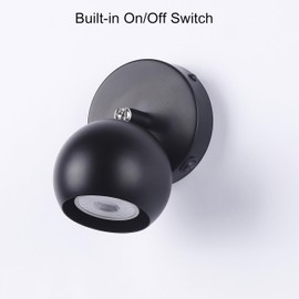 Volcode 2pack 12V RV Wall Sconce Light with GU10 Bulbs(included), RV Interior Light with On/Off Switch, 4000K Nature White Ceiling Light, 12volt Flush Mount Light fixture for Motorhome, Camper, Boat