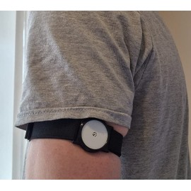 CGM Clips UK - Sensor Armband Holder/Protector Compatible with Freestyle Libre 1/2 - Black