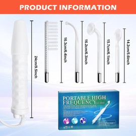 Hochfrequenzstab Gesicht, Tragbare Hochfrequenz Hautstraffung Mit 4 Verschiedenen Neonröhren, Hochfrequenz Hf Stab Geraet Portabler, Hochfrequenz Gerat, Für Hautpflege-System