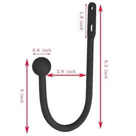 BSITSSS Pack of 2 Curtain Holders, Wall, Metal Curtain Tiebacks, Black Curtain Holders, Wall, U-Shaped Curtain Holder, Tiebacks for Curtains, Curtain Holder for Window Treatment (2 Black)