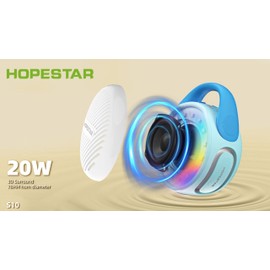 Portable Wireless 20W Waterproof Bluetooth Karaoke Speaker with Two Microphones for Kids, 3600mAh, Stereo Audio, AUX/TF Card (Purple)