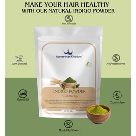 Herbal Face Pack Powder | 100% Natural & Organic Skincare | For Glowing Skin, Acne Control, Anti-Aging | All Skin Types | (250g, Indigo)