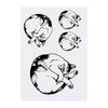 4 x 'Sleeping Cat' Temporary Tattoos - Water Resistant, Skin-Safe,