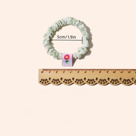 FWCXKK 4PCS Cute and Simple Women's Hairstring Small Flower Headband Hair Band Small Floral Elastic Band Tie Up The Hair Headwear Hair Accessories