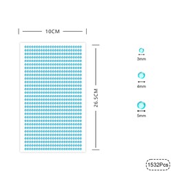 Glitter Stones Face, 1532 Pieces Rhinestones Face Gems, Glitter Stones for Sticking Face for Festival Make-Up Fingernail - Blue