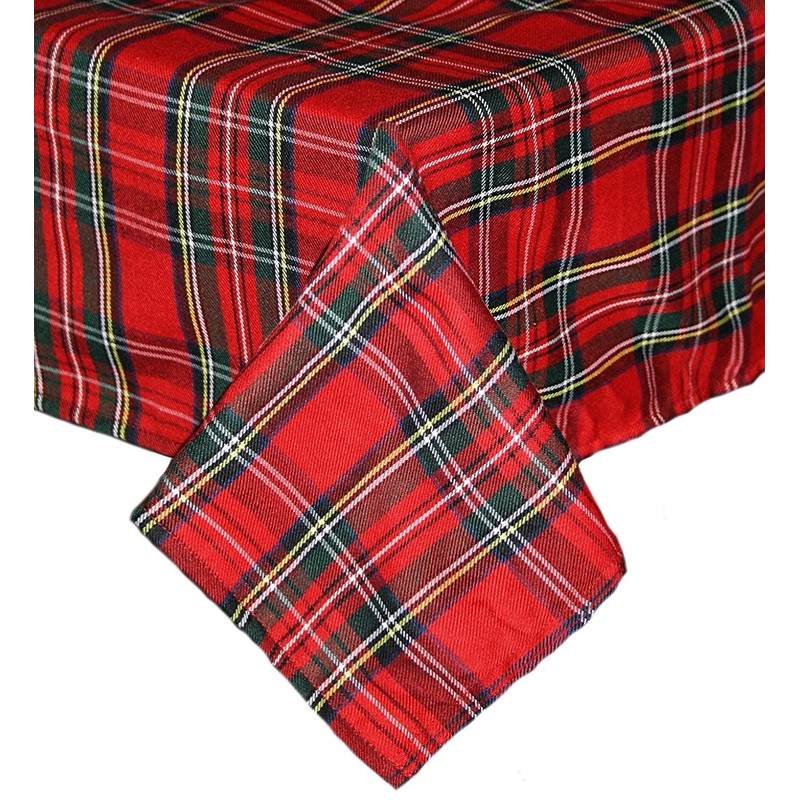 texpot Tablecloth 130 x 220 cm Tartan Red Tartan Check
