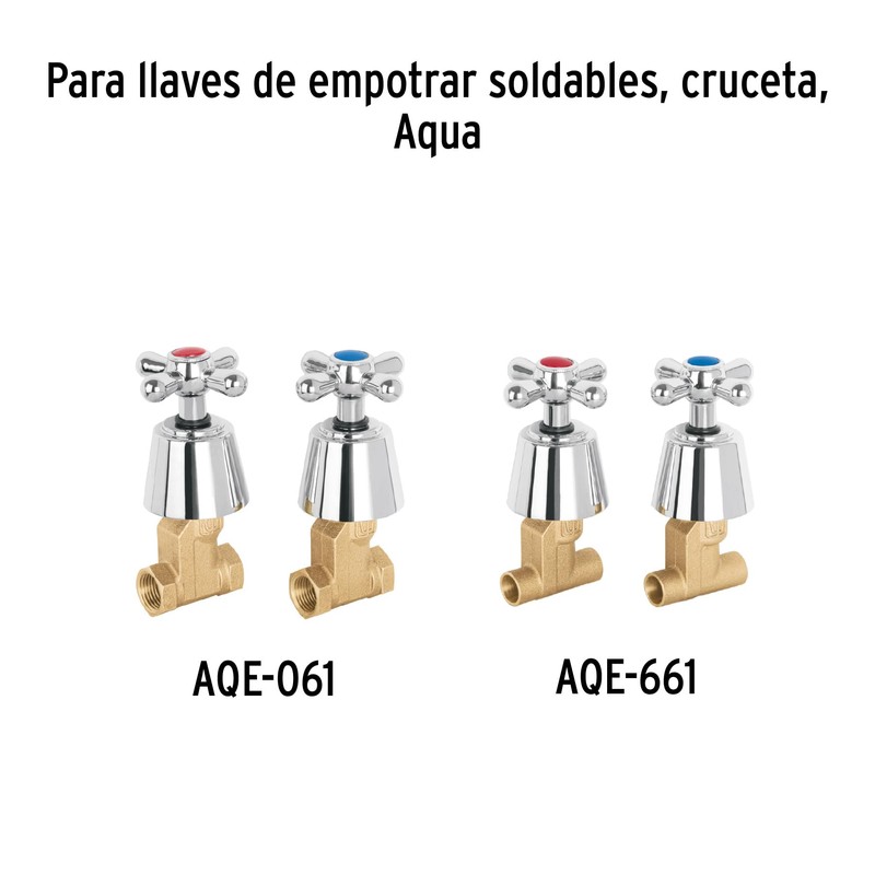 Foset Aqua AQMR-61, Juego de 2 manerales grandes, tipo cruceta,