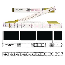 Crescent Lufkin 5/8" x 6' Brick Mason Red End Wood Rule - T636N