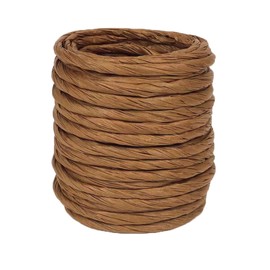 ALLWSLucky 12 m Natural Raffia Paper Ribbon, Diameter 4 mm, Raffia Natural Paper Cord, Raffia Paper Tape for DIY, Raffia Yarn Raffia Ribbon for Gift Wrapping, Weaving, Decoration and Gardening (Coffee