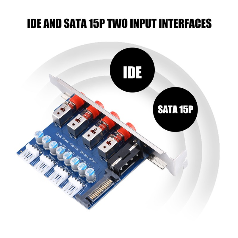 HDD Power Control Switch Hard Drive Selector SATA Drive Switcher