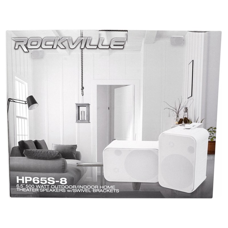 Universal (2) Rockville HP65S-8 6.5" Outdoor Patio Backyard Speakers w/Waterproof