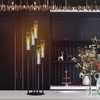 Black Taper Candle Holders for LED Candles Metal 5 Arms