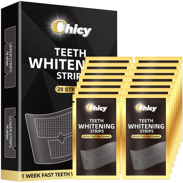 Teeth Whitening Strip for Sensitive Teeth, Non-Slip Strips, Effective Kit,