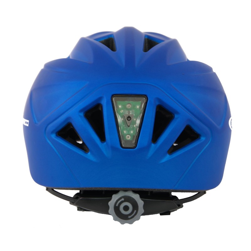 Boys Bike Helmet Blue Rocky With Rear Light Blue 48-52cm