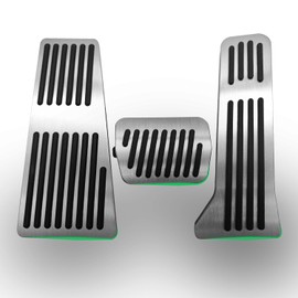 Rxmgf Brake Foot Rest Pedal Cover Gas Accelerator Pedal Cover Compatible with Mazda CX-3 CX-5 CX-9 Mazda 2 3 6 (Silvery)