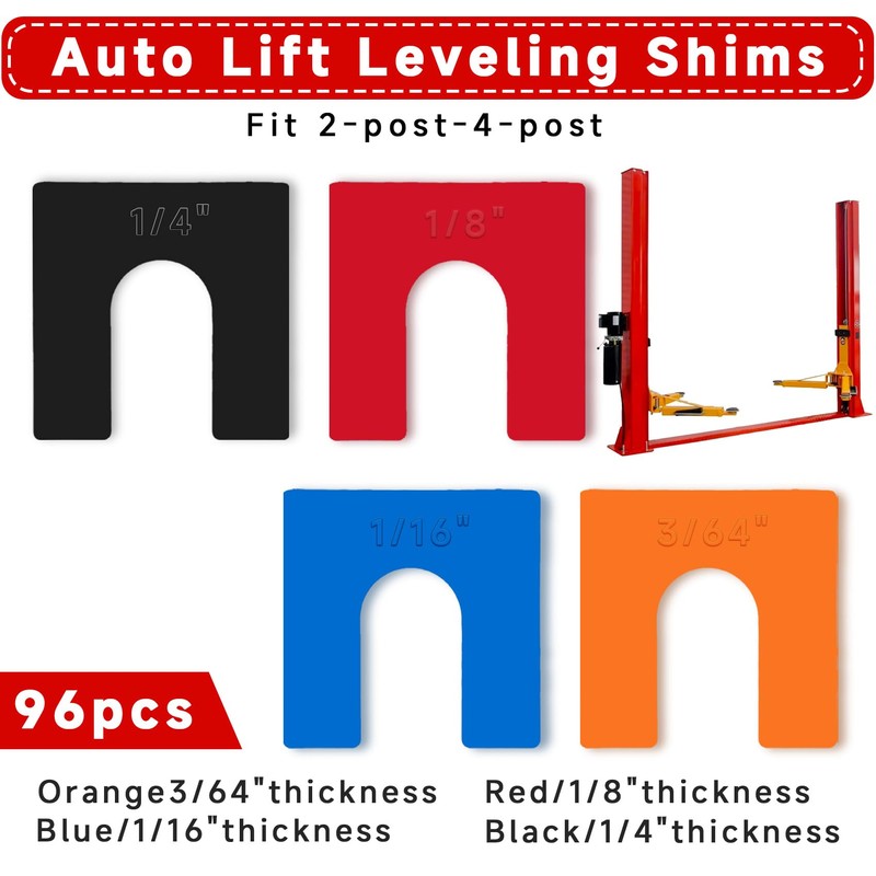96 Pcs Car Lift Auto Leveling Shim Install Kit For