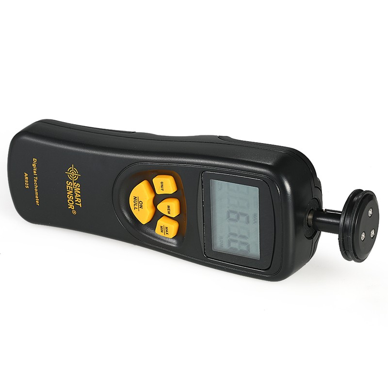 SMART SENSOR Handheld Contact LCD Digital Tachometer Speedometer Tach Meter