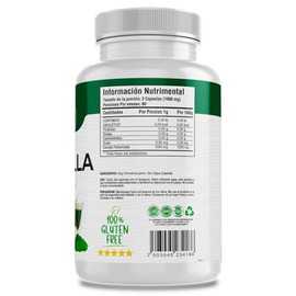 BioHerb. Alga Chlorella 100 Pura (180 Capsulas 500mg) [Potente SuperFood]  Hierro, Zinc y Antioxidantes Absorcion Potenciada  Maxima Eficacia...      
