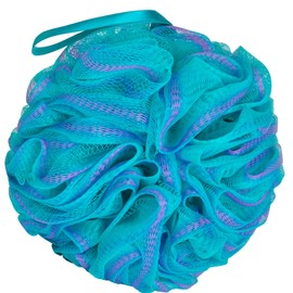 Urbanstrive Shower Bath Sponge XL 75g Soft Shower Loofahs Balls for Body Wash Men Women Bathroom Accessories, 1 Pack, Black (Green-Purple)