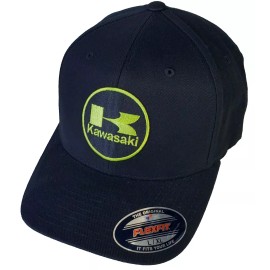 Flexfit Kawasaki Embroidered Patch Flexfit 6377 Brushed Twill/Black L/XL 7 1/8" - 7 5/8"