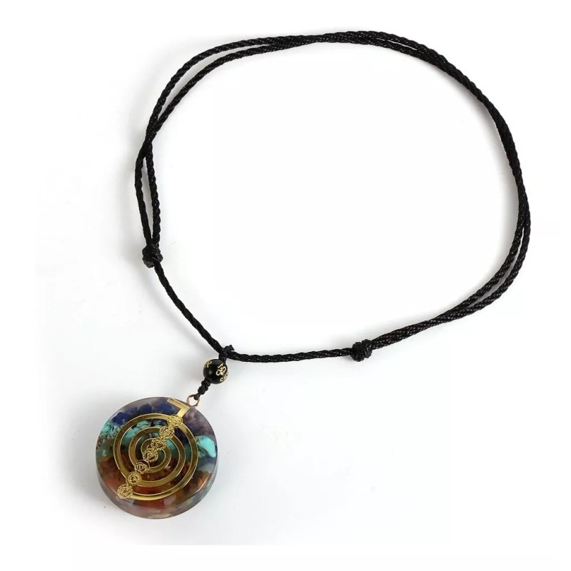 TENDER LIHOME Collar 7 Chakras Orgonita Cuarzo Reiki Chacras Espiritual