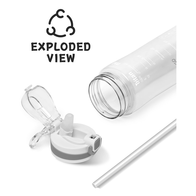 Opard Peak Water Bottle with Straw Cap, BPA-Free, Leak Proof