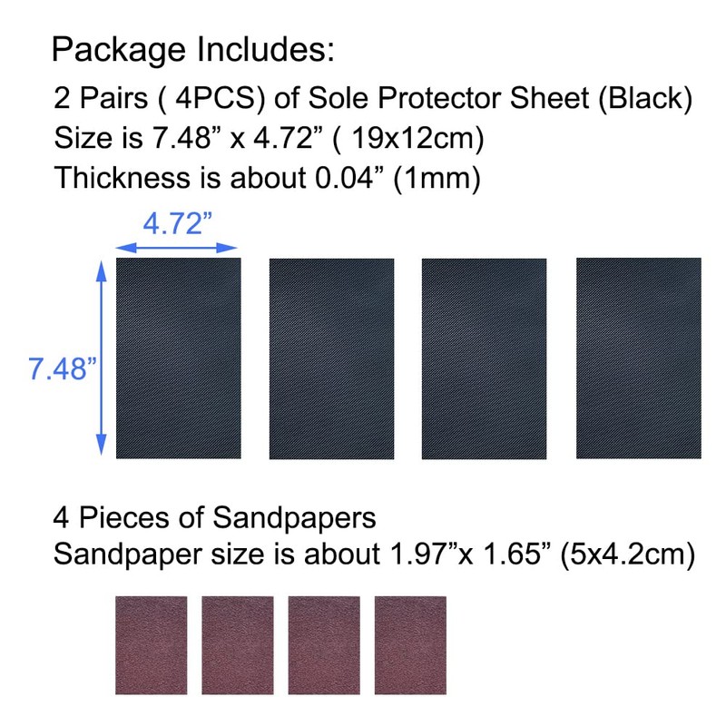 Unikstep Protector de suela antideslizante para zapatos, 4 piezas, color