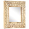 Gecheer Hand-Carved Mirror 19.7" x 19.7" x 1" Solid Mango