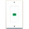 RiteAV 1 Port Fiber SC APC Simplex Wall Plate Oversized