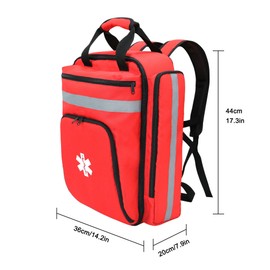 MYDAYS OUTDOOR First Aid Medical Backpack,First Aid Backpack Empty,EMS EMT First Aid Bag Empty,Emergency Medical Bag,Trauma Bag for Camping,Hiking,Outdoor Travel(Red)
