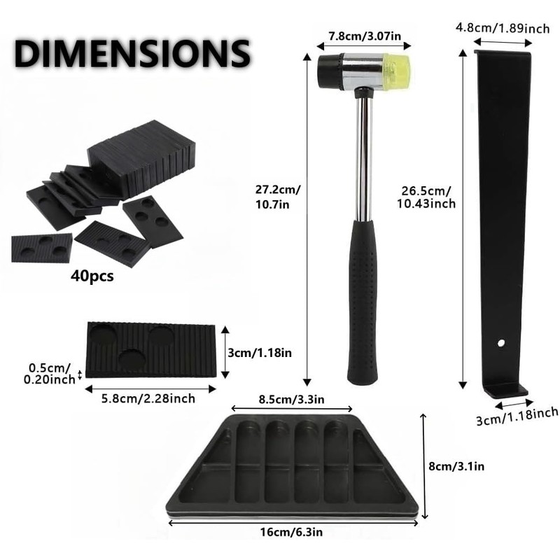 Laminate Laying Set, 43-Piece Vinyl Laying Set, Laminate Floor Set
