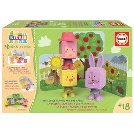 Educa - The Kiubis The Little Farm and Apple Stackable Baby Playset 3 Figures 18 Months 19221
