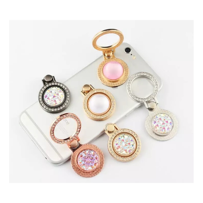 E&L LiliDreamStore 360 Rotating Fashion Crystal Cell Phone Finger Ring