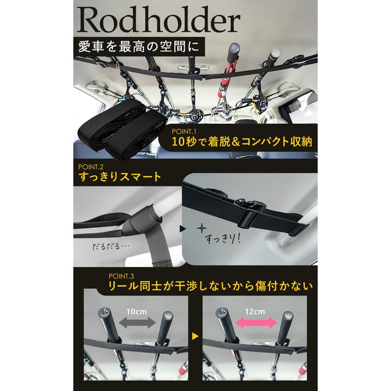 (Angler Car in Just 1 Minute) Rod Holder for Cars,
