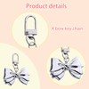 Yreamont 2PCS Silver Bowknot Keychain for Women Girls, Unique Design